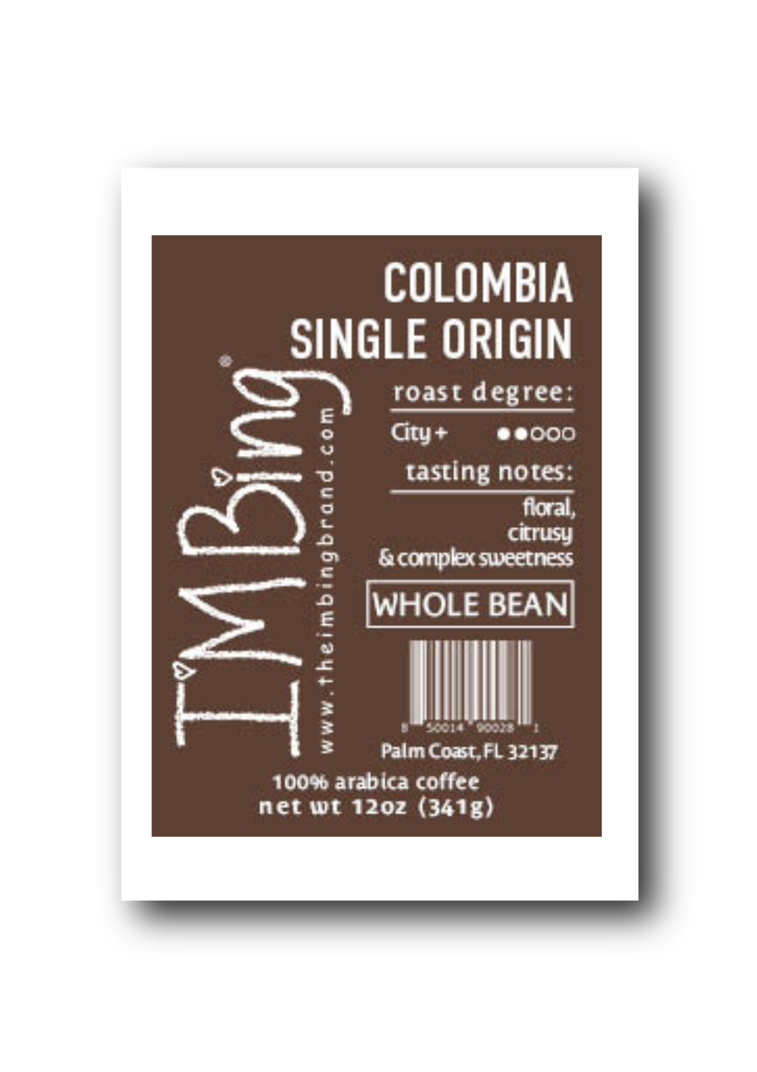 Colombia Single Origin Whole Bean 12 oz