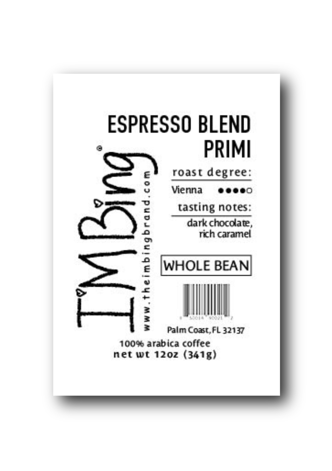 Espresso Blend Primi Whole Bean 12 oz