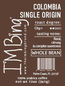 Colombia Single Origin Whole Bean 12 oz