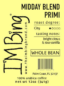 Midday Blend Primi Whole Bean 12 oz